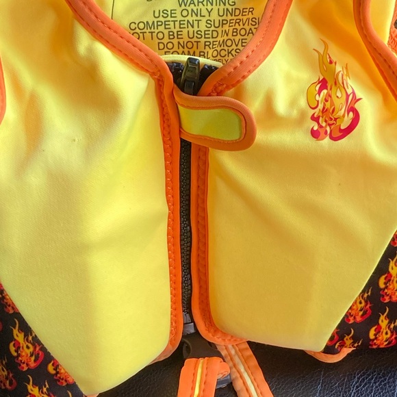 Surf Club Red, Orange, Yellow & Black Buoyancy Swim Flotation Vest - Picture 5 of 12